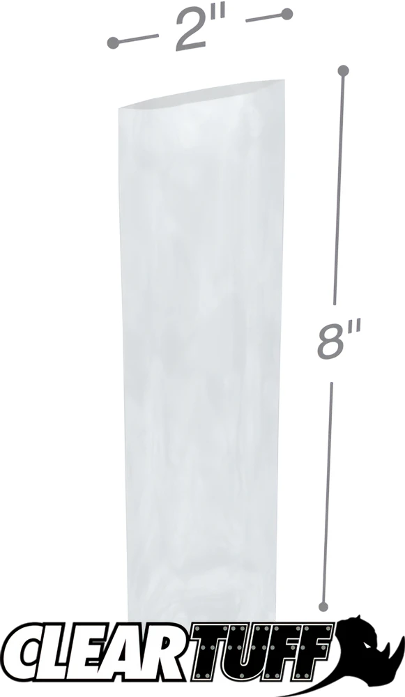2 x 8 2 mil Poly Bags