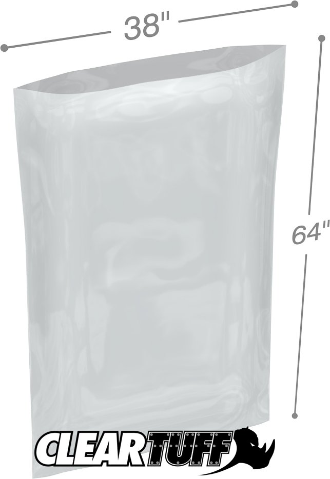 38x64 3 mil flat poly bag