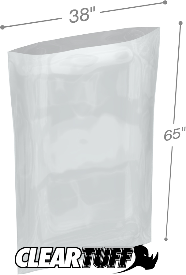 38x65 3 mil flat poly bag