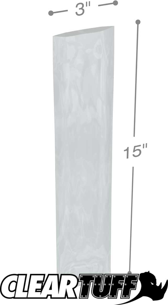 3 x 15 2 mil Poly Bags