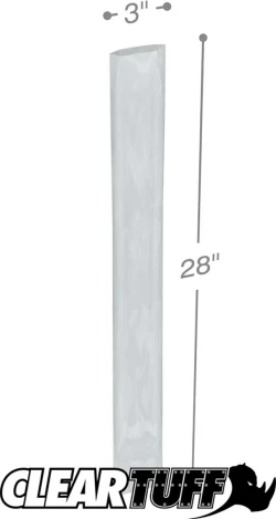 3" x 28" 3 Mil Flat Poly Bags