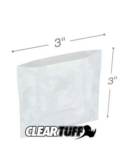 3" x 3" 4 Mil Flat Poly Bags