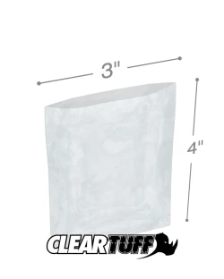 3" x 4" 1.5 Mil Flat Poly Bags