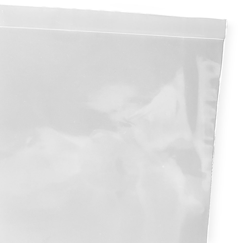 Close up of 3 x 4 3 Mil Flat Poly Bags Lip