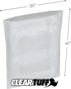 30" x 40" 6 Mil Flat Poly Bags