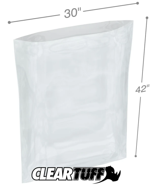 30 x 42 4 Mil Flat Poly Bags 4 Mil 30 x 42 Poly Bags
