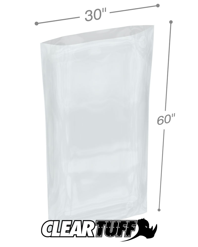 Clear 30 x 60 2 mil Poly Bags