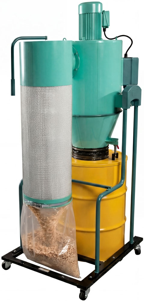 4 Mil 30 x 30 Dust Collection Poly Bag on Dust Collector Machine