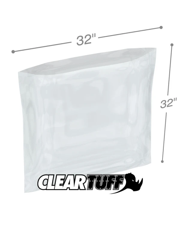 32 x 32 4 Mil Flat Poly Bags 4 Mil 32 x 32 Poly Bags