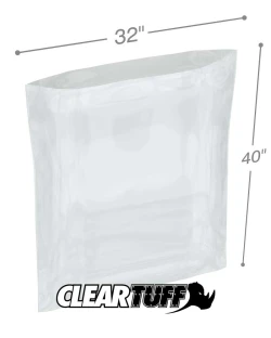 32" x 40" 1.5 Mil Flat Poly Bags
