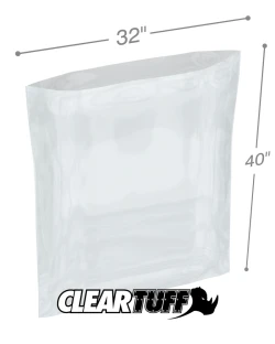 32" x 40" 3 Mil Flat Poly Bags