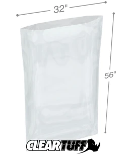 32" x 56" 2 Mil Flat Poly Bags