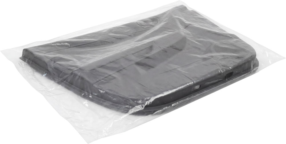 Automotive Molded Plastic Interior Panel Inside of a 2 Mil 36 x 36 Poly Bags