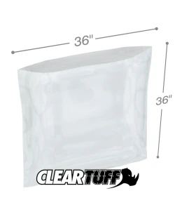 36" x 36" 3 Mil Flat Poly Bags