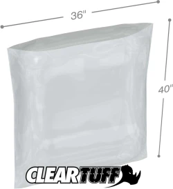 36" x 40" 2 Mil Flat Poly Bags