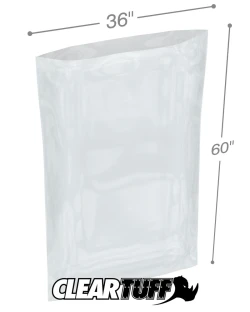 36" x 60" 4 Mil Flat Poly Bags