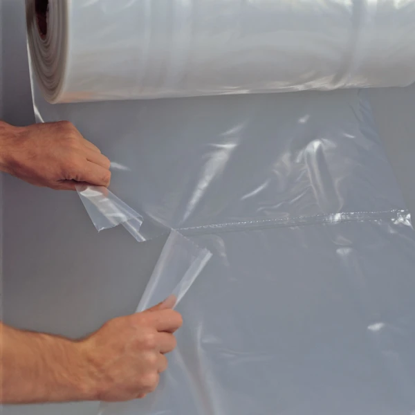 36x48 3mil Flat Poly and Plastic Bags on Roll