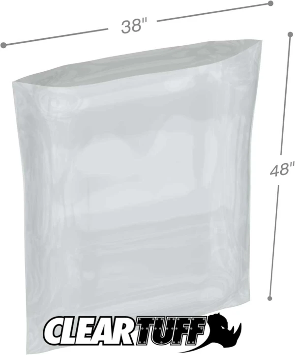 38 x 48 2 mil Poly Bags Clear 38 x 48 2 mil Poly Bags