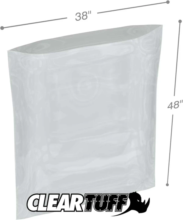 38 x 48 3 mil Poly Bags Clear 38 x 48 3 mil Poly Bags