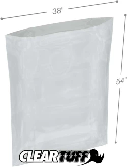 38" x 54" 2 Mil Flat Poly Bags