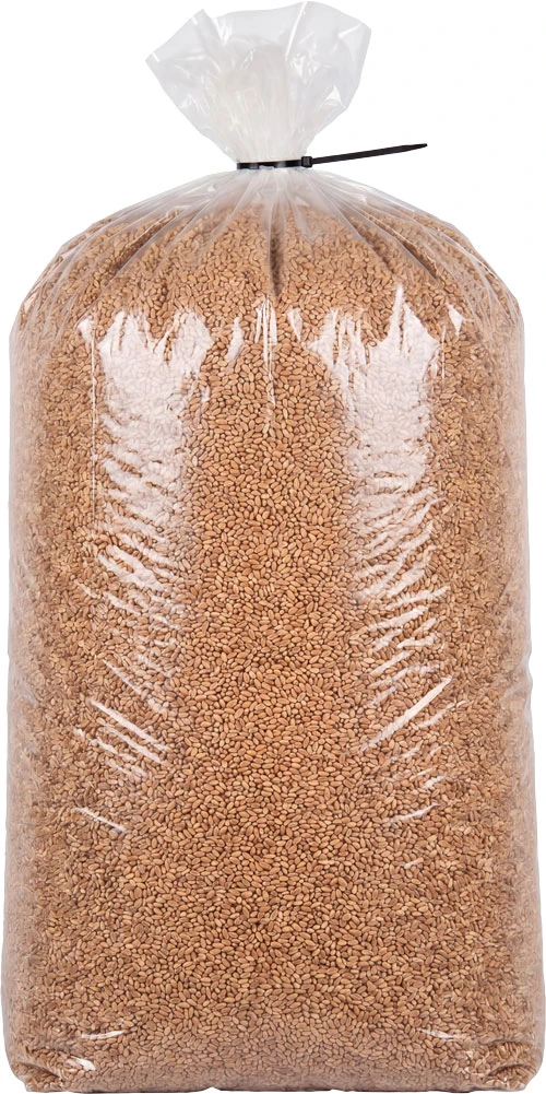 38x72 6 Mil Bags on Roll with Bulk Grain Bulk Grain Stored in 6 Mil 38 x 72 Poly Bags on Roll