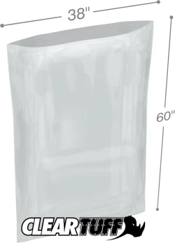 3 Mil 38" x 60" Plastic Flat Poly Bags