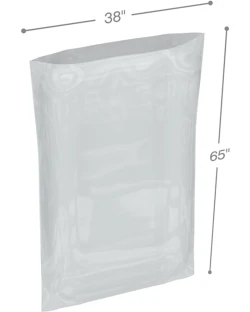 4 Mil 38" x 65" Plastic Flat Poly Bags