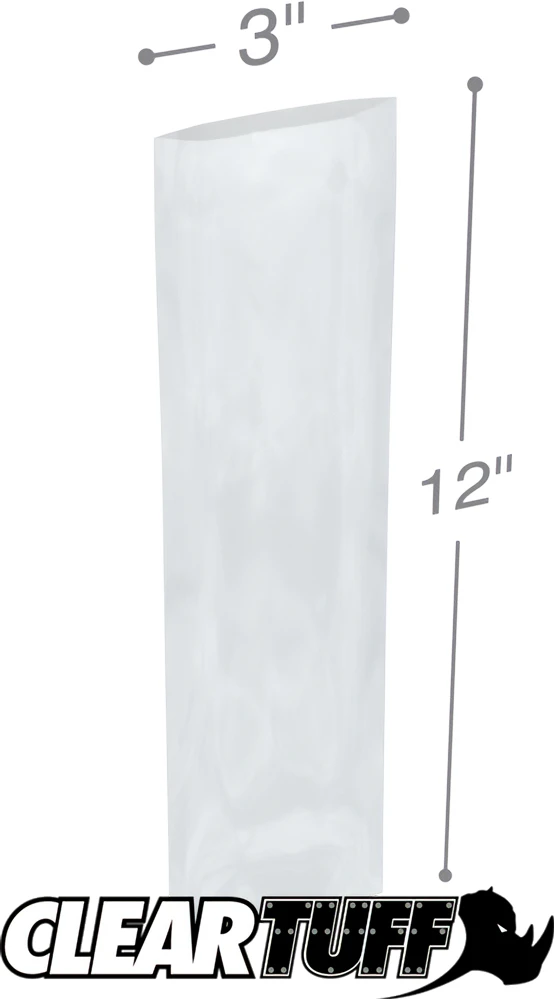 2 Mil 3 x 12 Poly Bags