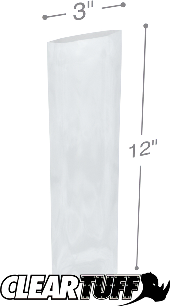 2 Mil 3 x 12 Poly Bags