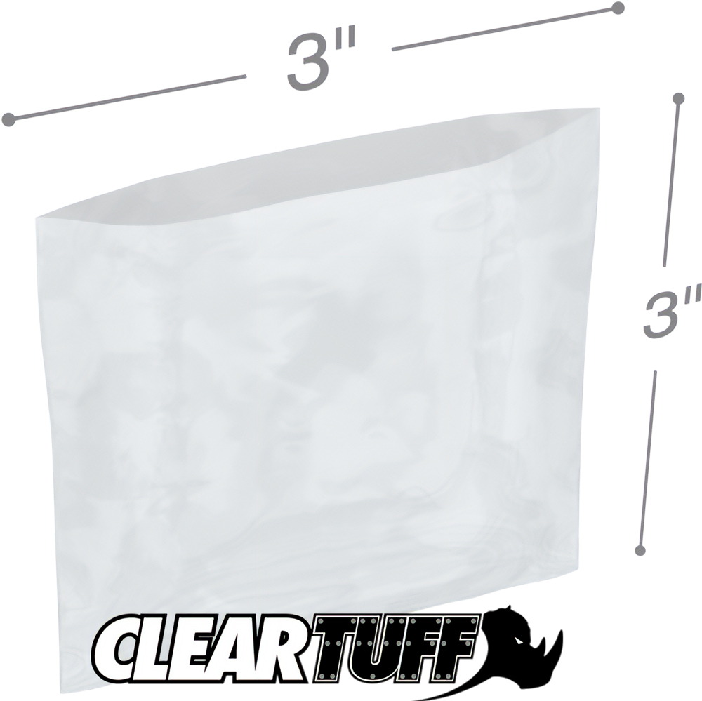 2 Mil 3 x 3 Poly Bags