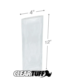 4" x 12" 1 Mil Flat Poly Bags