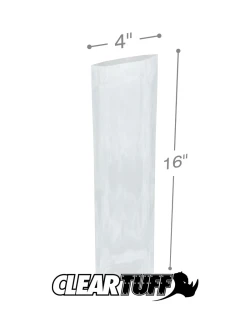 4" x 16" 3 Mil Flat Poly Bags