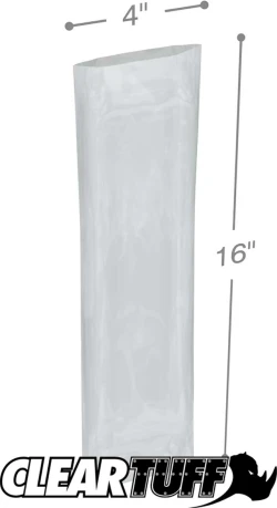 4" x 16" 6 Mil Flat Poly Bags