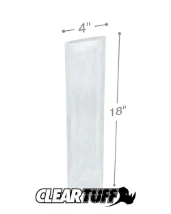 4" x 18" 4 Mil Flat Poly Bags