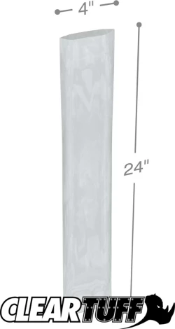 4" x 24" 4 Mil Flat Poly Bags