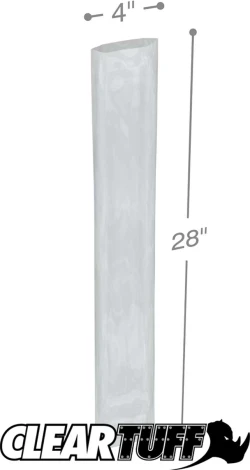 4" x 28" 3 Mil Flat Poly Bags