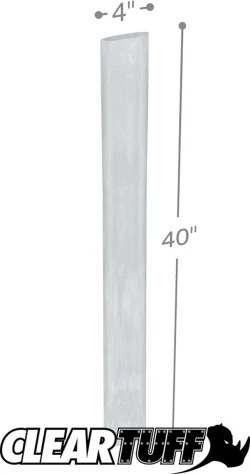 4" x 40" 2 Mil Flat Poly Bagss
