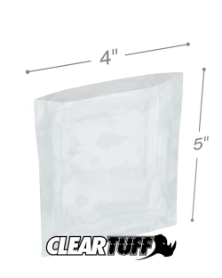 4" x 5" 1 Mil Flat Poly Bags