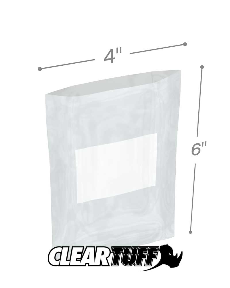 4x6 4mil Whiteblock Poly Bags