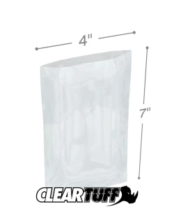 4" x 7" 3 Mil Flat Poly Bags