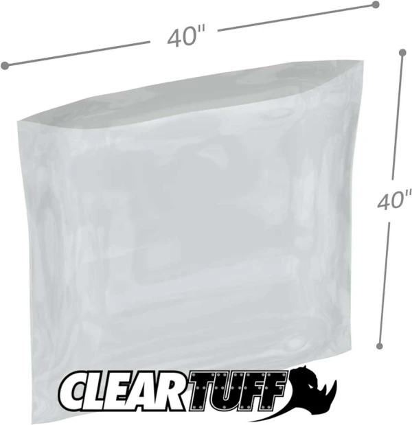 40 x 40 2 mil Poly Bags 40 x 40 2 mil Poly Bags