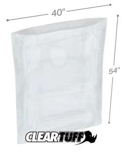 40" x 54" 4 Mil Flat Poly Bags
