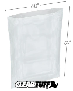 40" x 60" 3 Mil Flat Poly Bags