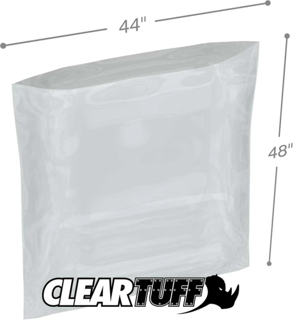 44 x 48 3 mil Poly Bags Clear 44 x 48 3 mil Poly Bags