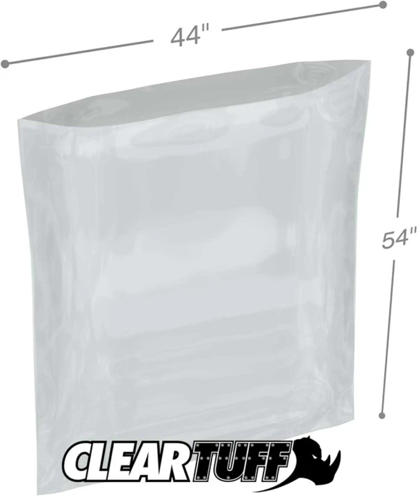 44 x 54 2 mil Poly Bags Clear 44 x 54 2 mil Poly Bags