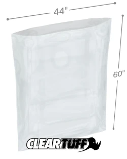 44" x 60" 3 Mil Flat Poly Bags