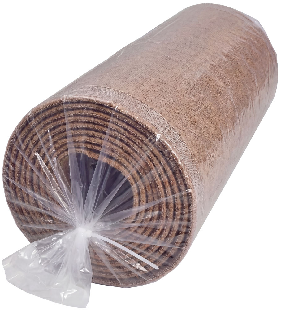 4 Mil 48 x 48 Poly Bags Protecting a Single roll of Commercial Carpet.