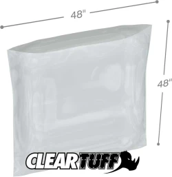48" x 48" 6 Mil Flat Poly Bags