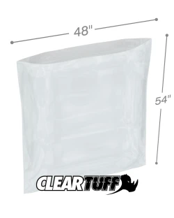 48" x 54" 3 Mil Flat Poly Bags