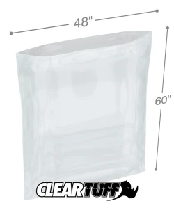 48" x 60" 2 Mil Flat Poly Bags